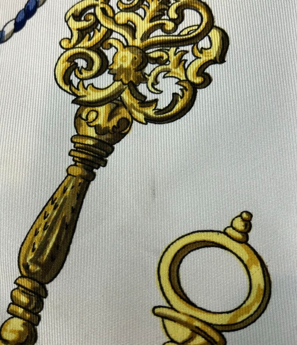 HERMÈS エルメス　LES CLES 鍵柄　カレ90 　シルク100% HERMES エルメス カレ90 LES CLES THE KEYS RARE 鍵柄 スカーフ