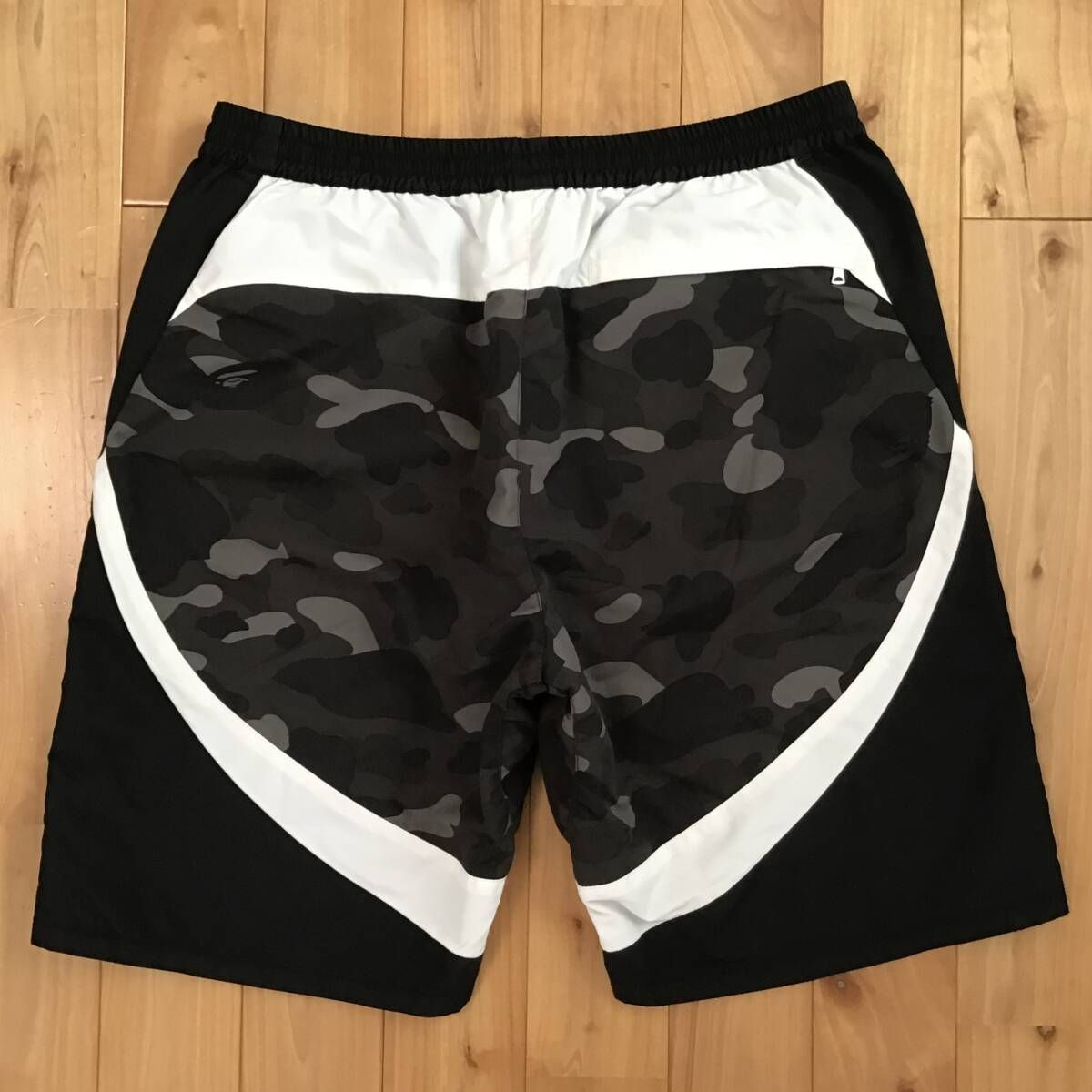 ☆XL☆ BAPE Black camo ハーフパンツ a bathing ape shorts エイプ