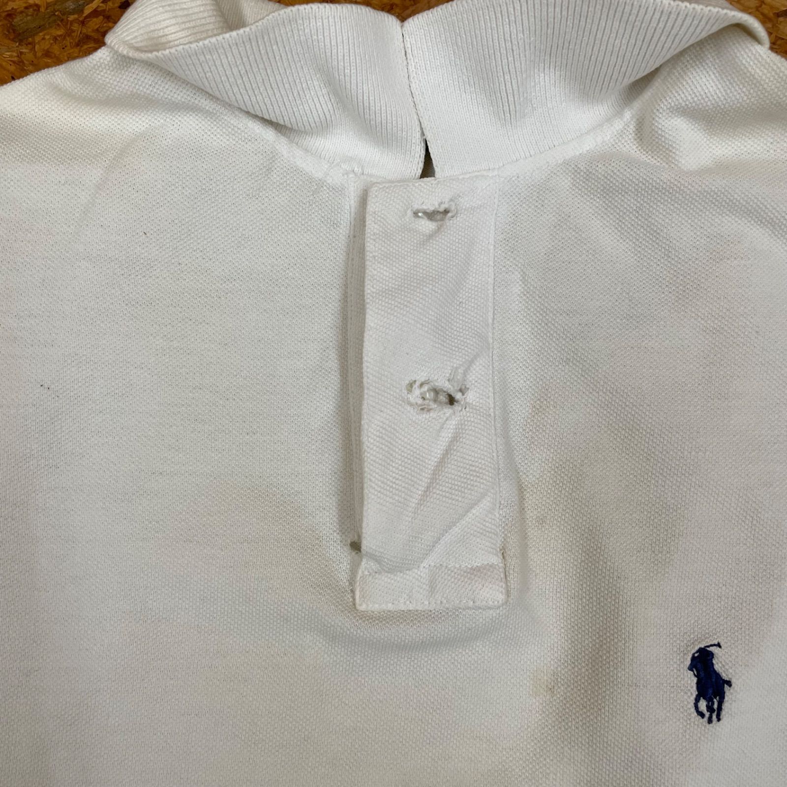 USA製 POLO Ralph Lauren ポロシャツ M ホワイトポロ ラルフローレン 