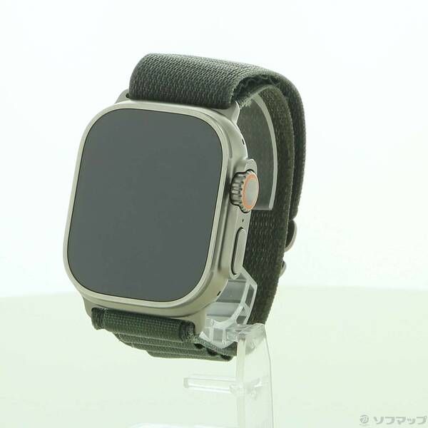 〔 品〕 Apple Watch Ultra GPS Cellular 49mm チタニウムケース グリーンアルパインループ 262