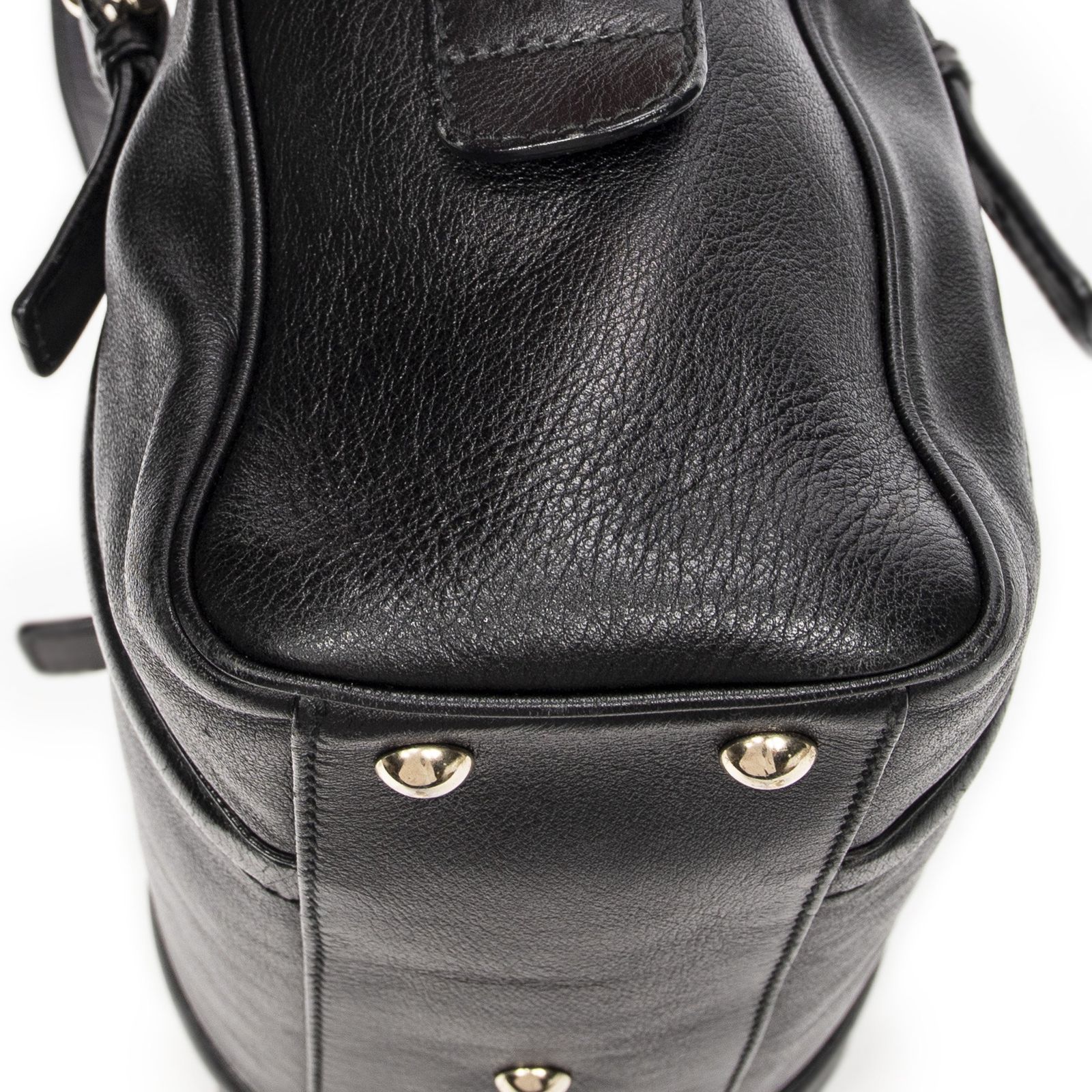 GUCCI グッチスモールヘリテージボストン黒カーフスキンレザーA DECORATOM_COM_BR