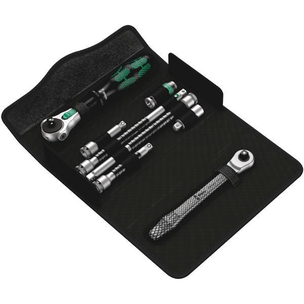 WERA ヴェラ 8点組 クラフトフォームコンパクト 差込6.35mm Zyklop ラチェットハンドル アダプター セット 収納ケース付 135949