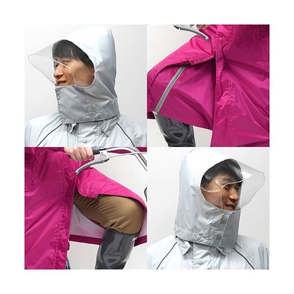 トキワ 雨先案内人 サイクルコート ベリーピンク Lサイズ 3193-BP-L