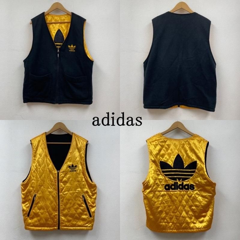 adidas デサント製 トレフォイルロゴ リバーシブルベスト adidas アディダス ベスト デサント製 トレフォイル ロゴ 刺繍