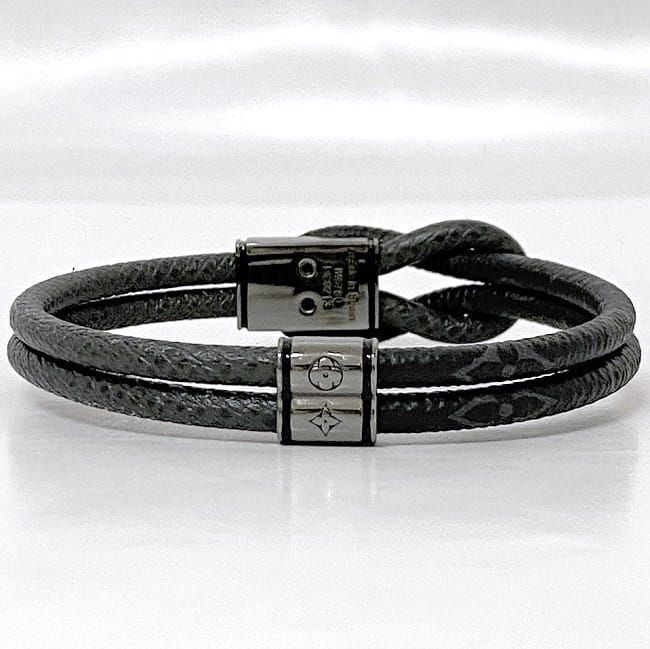 ルイ ヴィトン ブレスレット ループイット f-21734 ブラック グレー