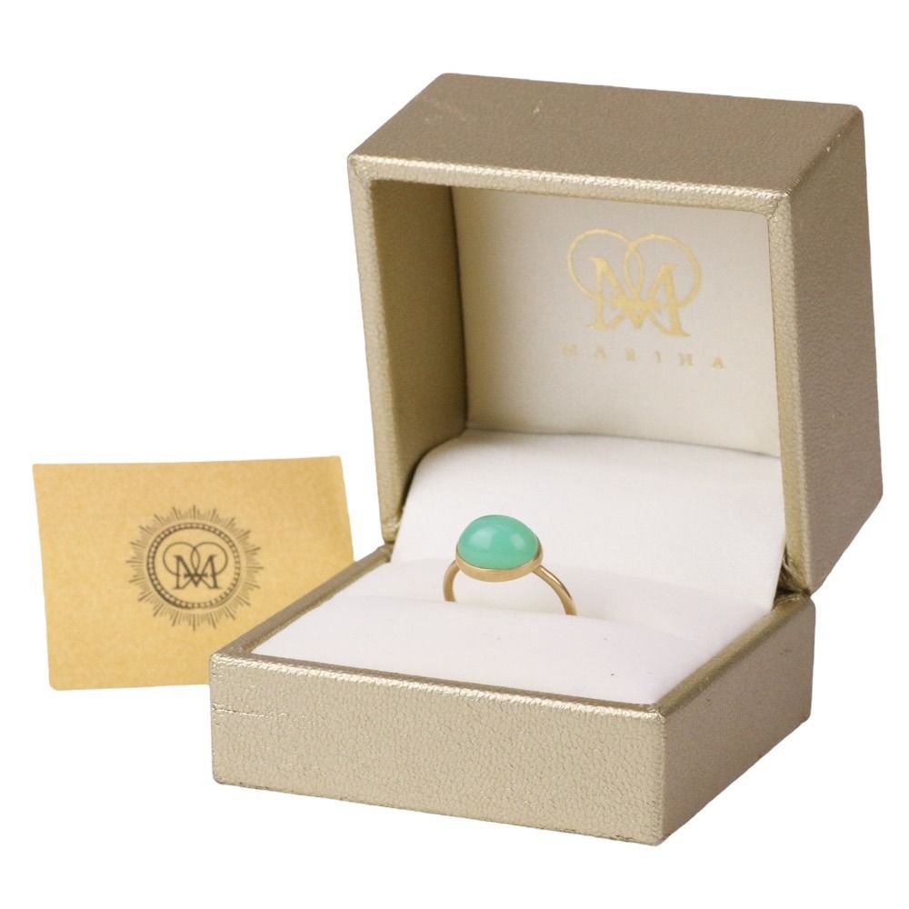 美品 MARIHA マリハ アースドロップス クリソプレーズ リング 指輪 750  
