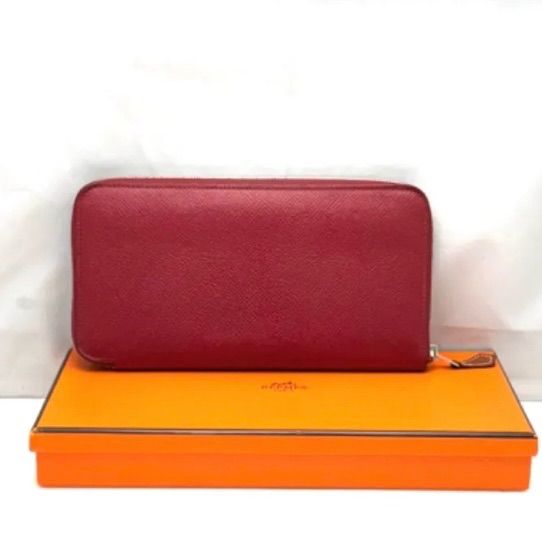 エルメス アザップ シルクイン ロング 財布 茶 アザップ ジップ