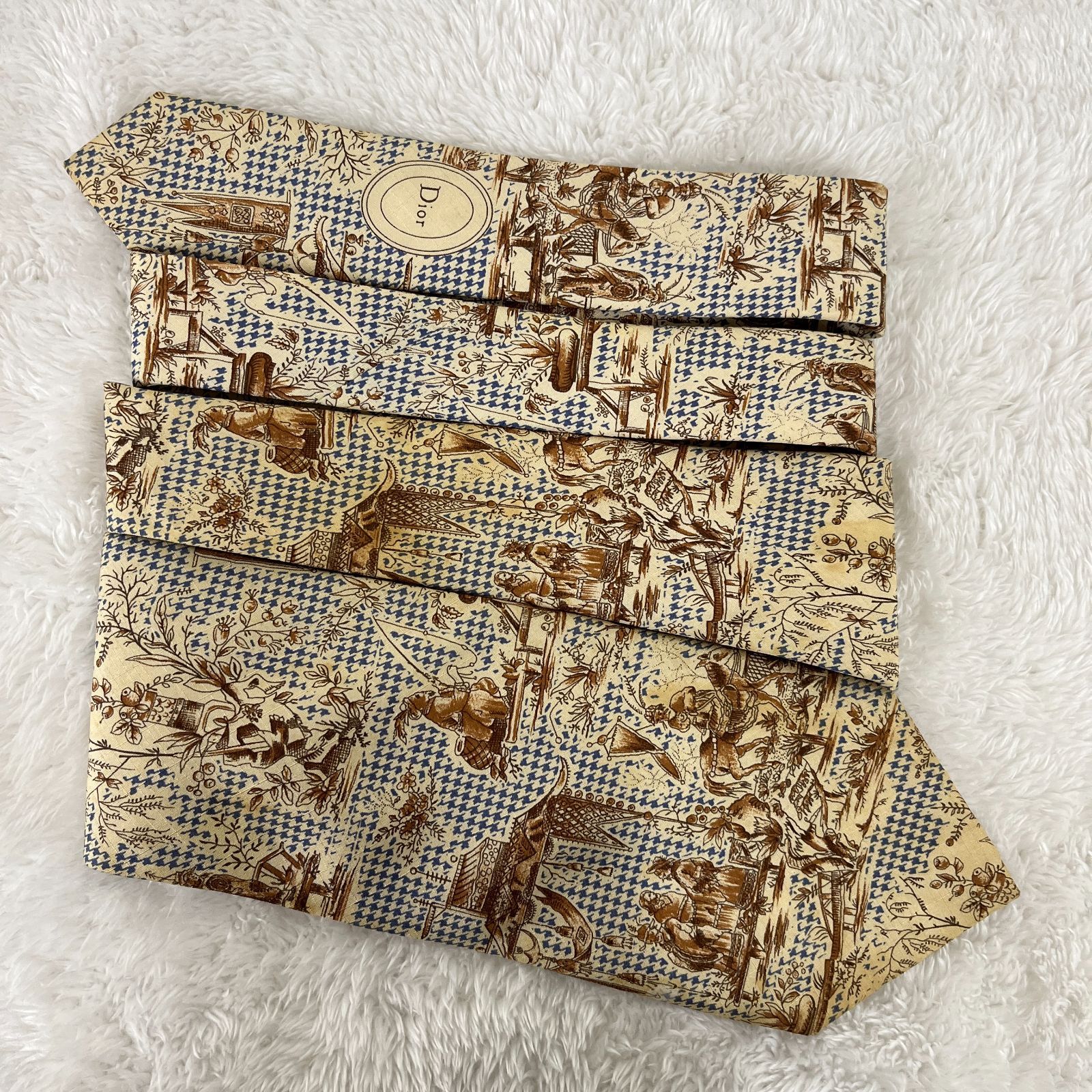 Christian Dior ディオール ネクタイ 総ロゴ柄 ピンク