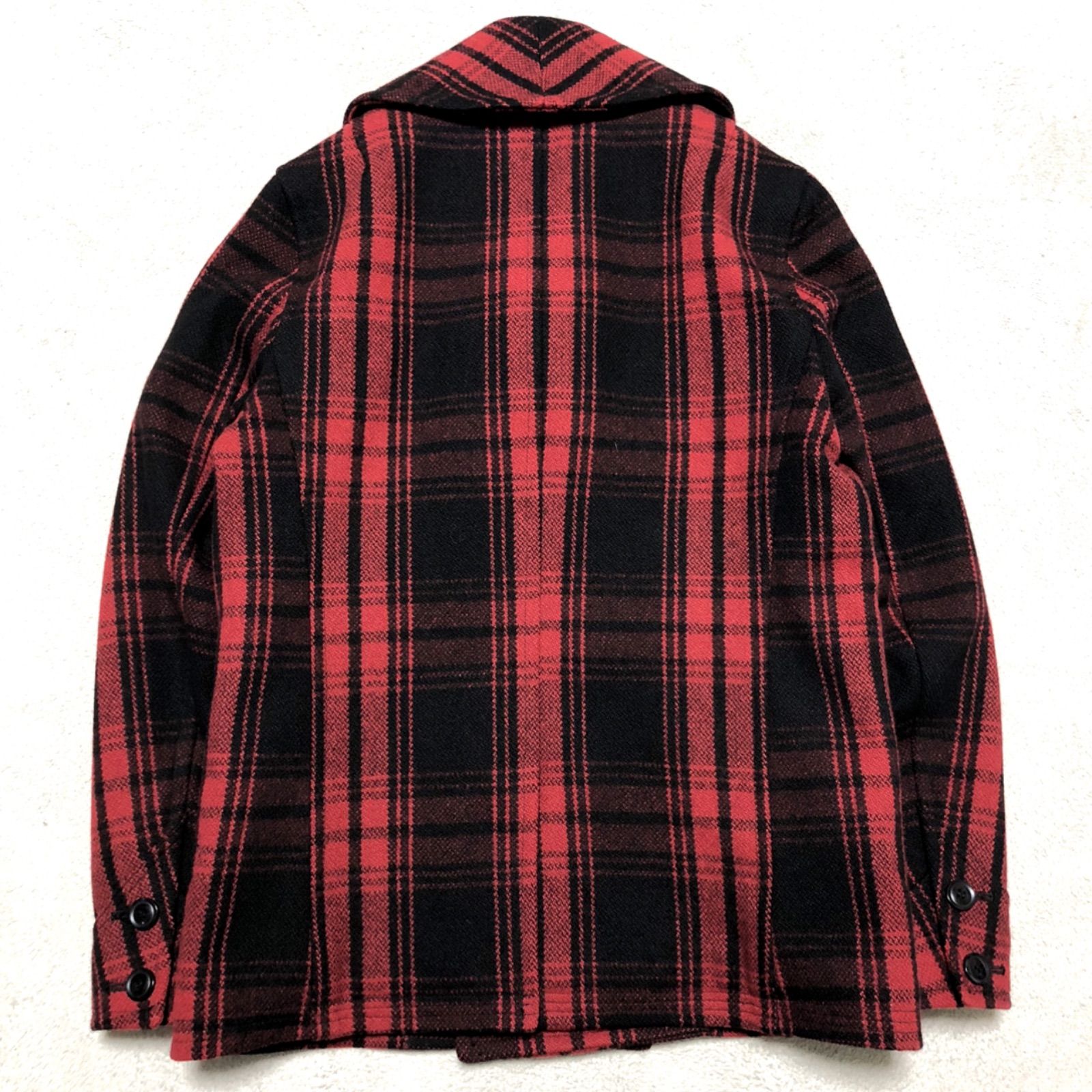 RUDEGALLERY ルードギャラリー ショールカラーピーコート チェック