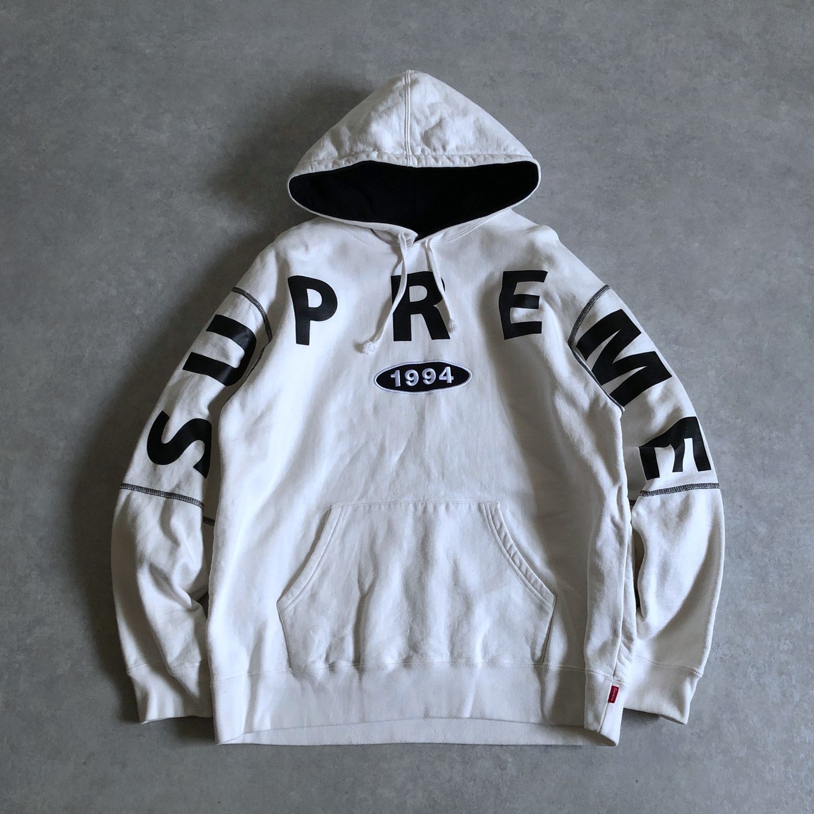 Supreme フーディ ホワイト 1994 Supreme 1994 BIG LOGO プリント スウェット パーカー シュプリーム