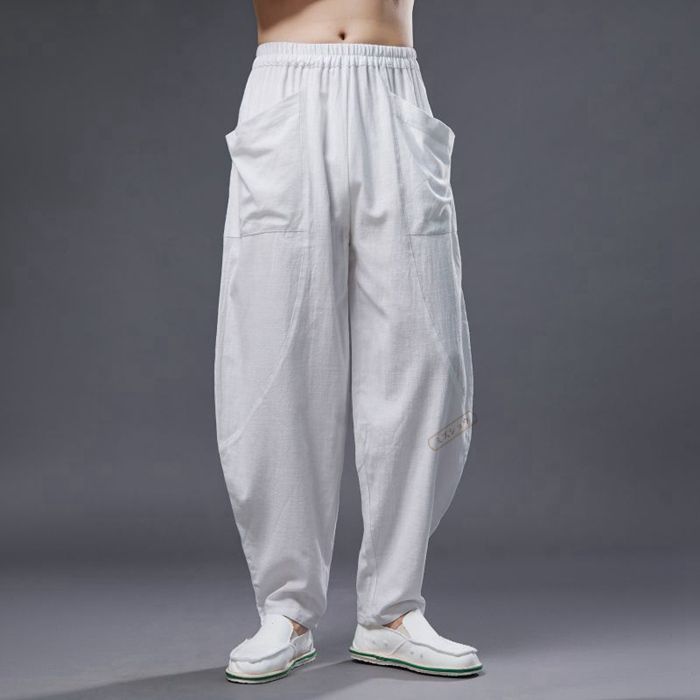  バルーンパンツ サルエルパンツ ワイドパンツ アラジンパンツ ダンス 綿麻パンツ メンズ ファッション サルエル ゆったり 大きいサイズ 部 サルエルパンツ パンツ