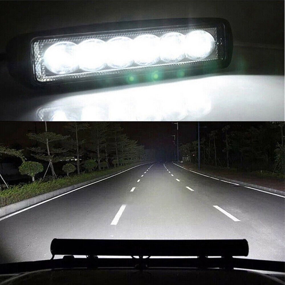 2個セット LEDフォグライト 18W バイク ヘッドライト 15cm フォグランプ 6LED ホワイト ヘッドランプ 防水 明るい スポットライト カーライト t113