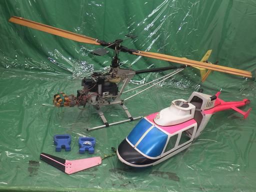 中古】店頭受け渡し限定 ヘリ50バロン メカボディ付 osmax50全長120cm