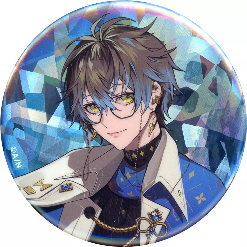 Luxiem Ike バースデー 缶バッジ アイク・イーヴランド 缶バッジ ホログラム Luxiem Ike バースデー 缶