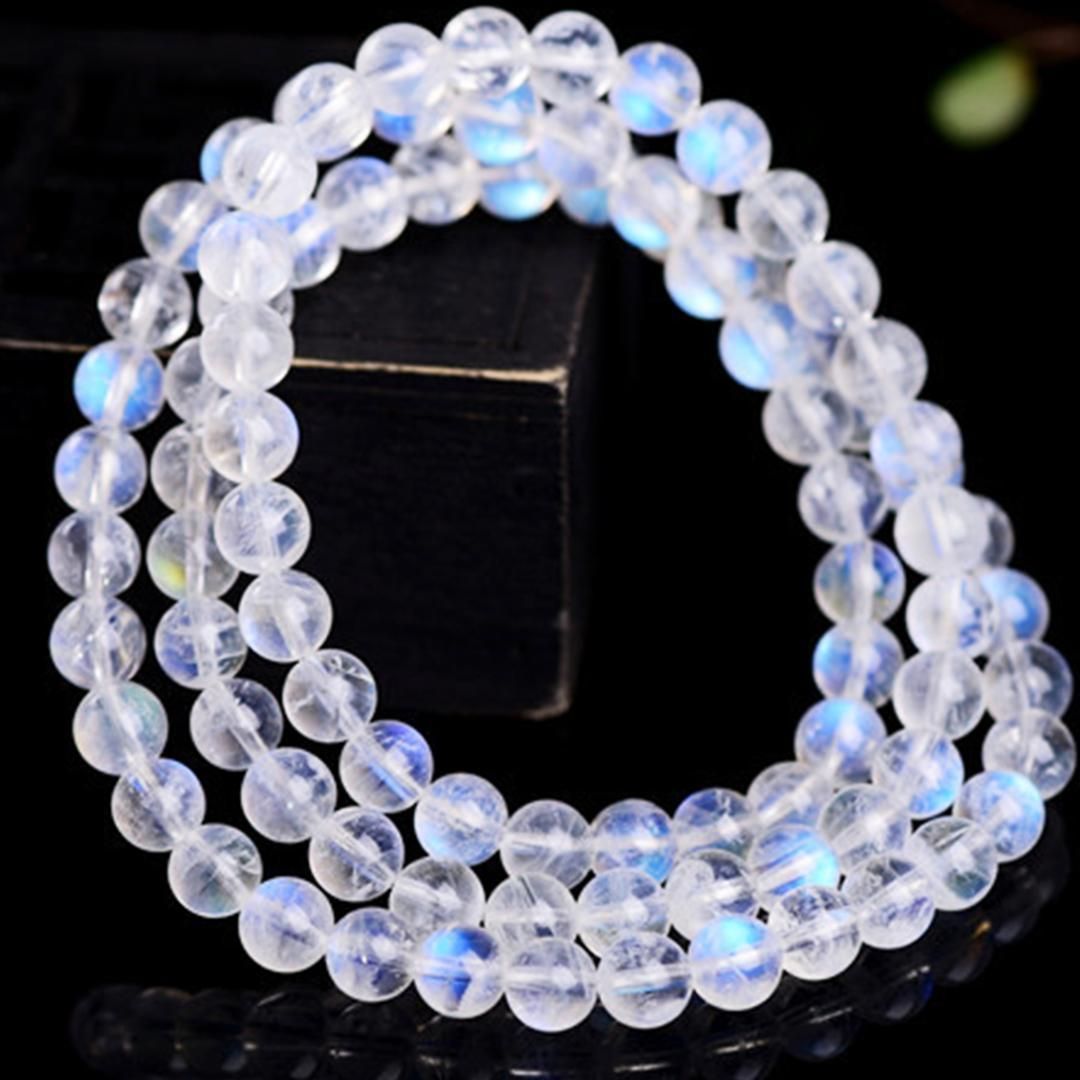 ブルームーンストーン ブレスレット贅沢3連