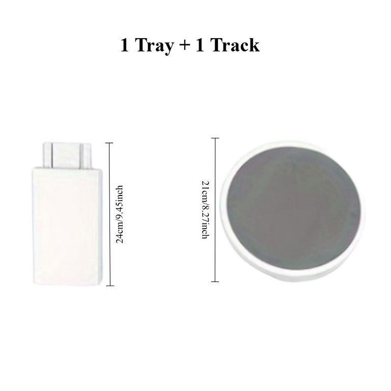 拡大 ＆省スペース 回転トレイ ターンテーブル ホワイト プラスチック製 長方形 モダンデザイン キッチン ダイニング用 テーブルセンター 装飾サーブプレート 滑らかな表面