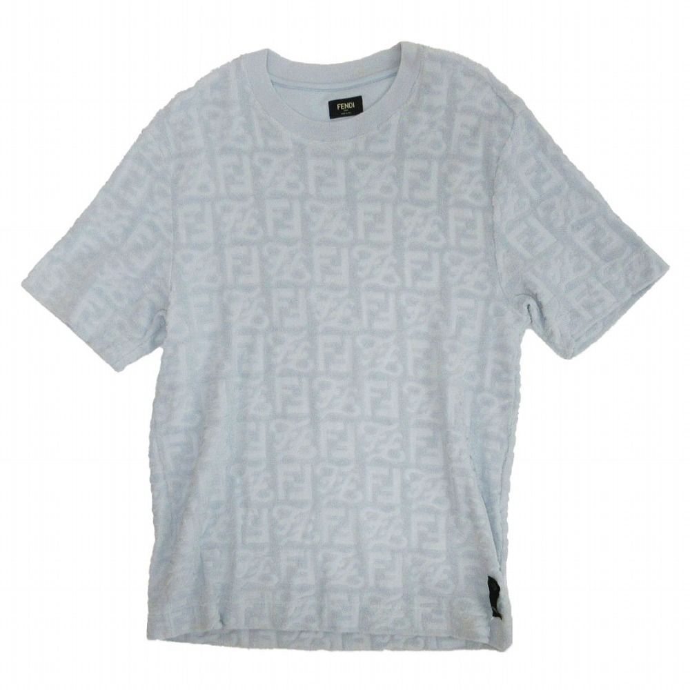 FENDI フェンディ パイル テリー Tシャツ 半袖 FFロゴ 総柄 FF LOGO 
