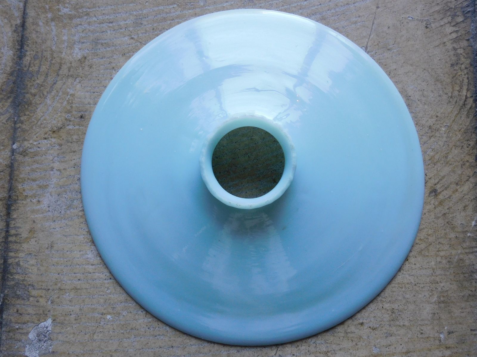 ふるいガラス電笠 平笠 青色 HK-a-05601 電傘 ランプシェード ランプセード 照明 シーリングライト