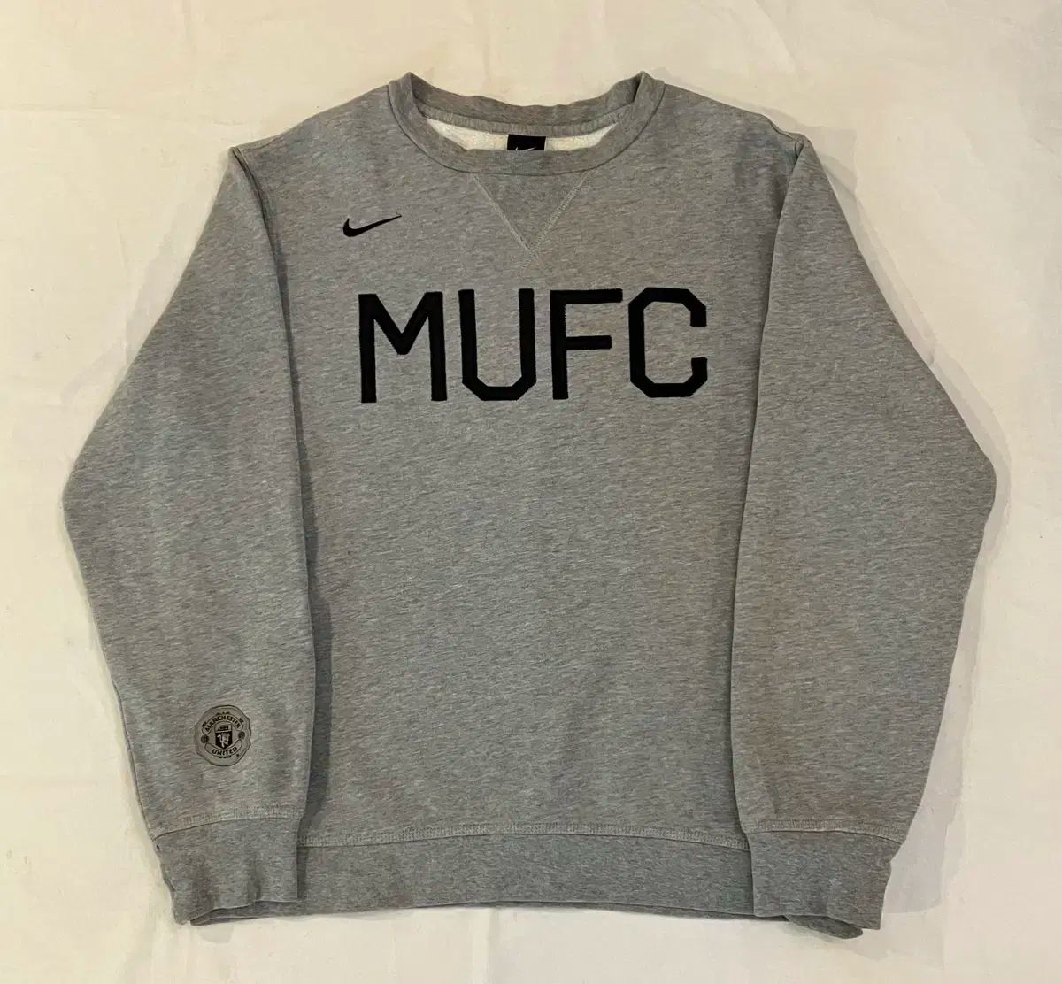 おまとめ購入割引 ヴィンテージ NIKE マンチェスター・ユナイテッドFC ビックロゴ スウェット グレー