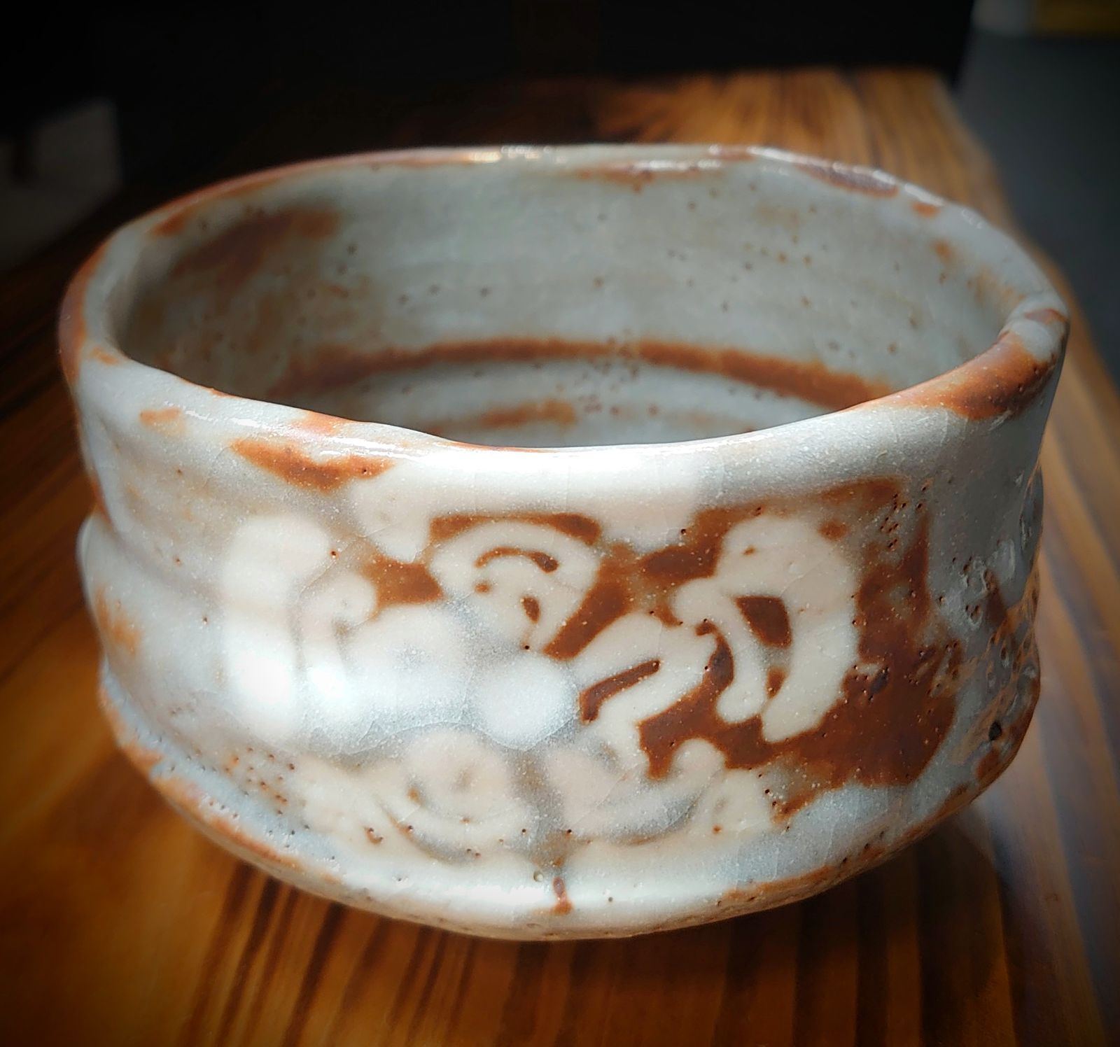 安藤日出武 仙人窯 志野焼 花器 花入 重要無形文化財保持者 共箱 共布