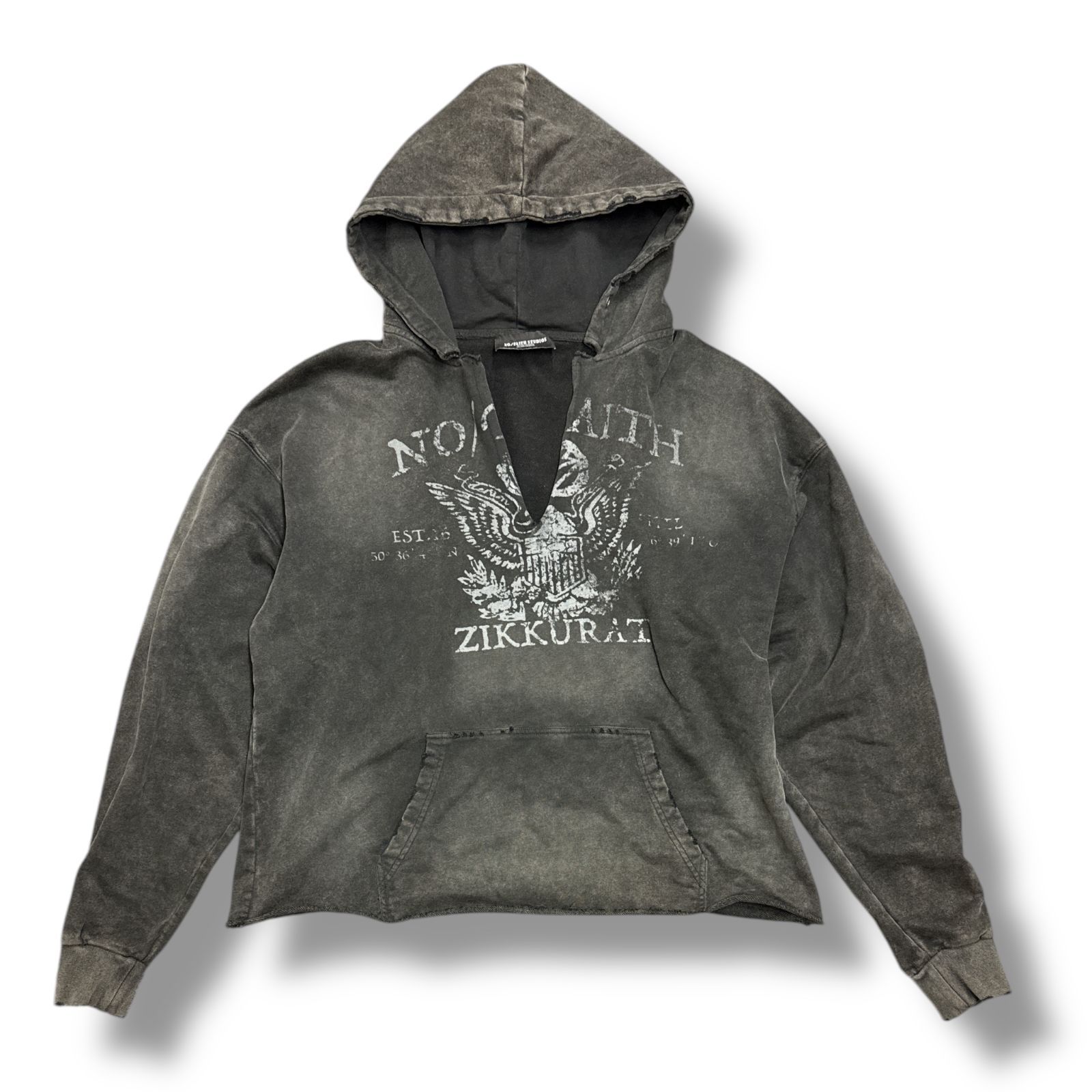 NO/FAITH STUDIOS LOOSE FIT HOODIE / BLK