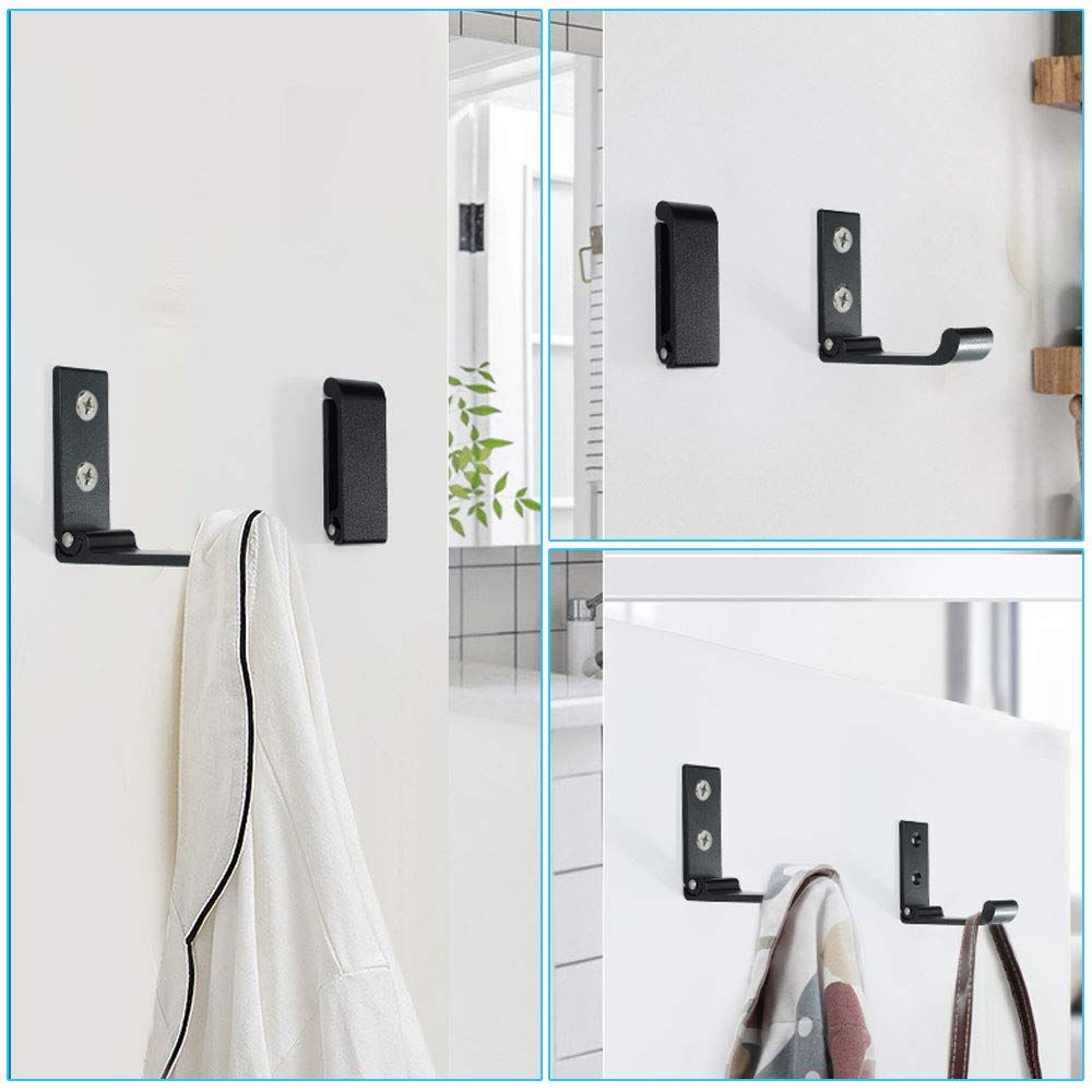 新着商品 COOLBOTANG 壁掛けフック 折り畳み式 3個セット ウォールフック アルミニウム合金 壁フック 耐荷重約5kg コートハンガー コートフック 帽子 洋服掛け 玄関 浴室 寝間 台所 ネジ付き ブッラク NEXPOTALLINN_EU