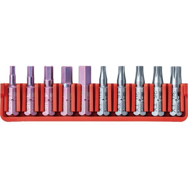 PB SWISS TOOLS ピービースイスツールズ 10本組 ショートタイプ 六角 ヘクスローブビットセット ビットホルダー付 パッケージタイプ C6.704CN