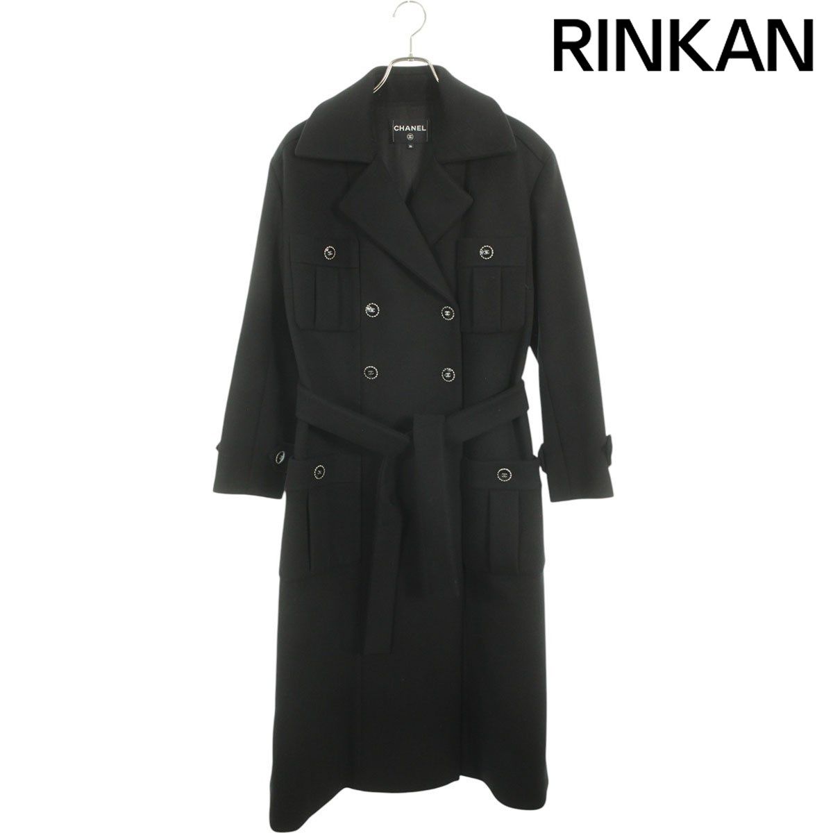 CHANEL カシミヤロングコート ダブルボタン