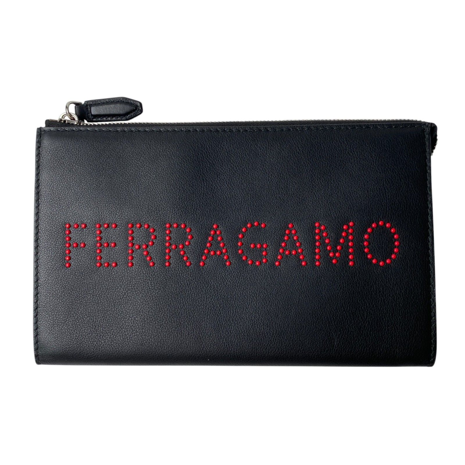 フェラガモ FERRAGAMO レディース クラッチバッグ ロゴスタッズ 24-A121