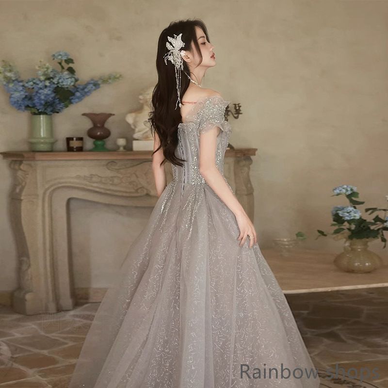 カラードレス パーティードレス 演奏会 発表会 イブニングドレス フォーマル カクテルドレス コンサート コンクール Vネック 5分袖 ベルベット ワインレッド カラードレス カクテルドレス ロングドレス パーティードレス 発表会