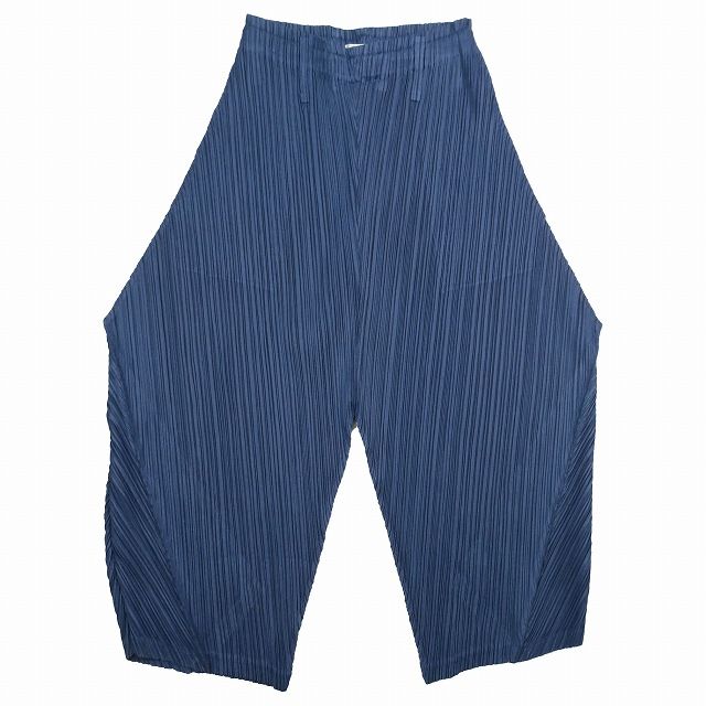 A13200 プリーツプリーズ　バルーン変形サルエルパンツ　ブルー　3 A13200 プリーツプリーズ バルーン変形サルエルパンツ ブルー 3 A13200