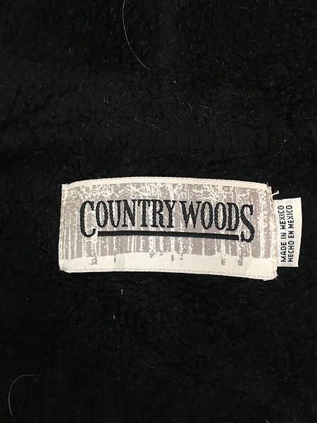 古着 90s COUNTRY WOODS 木 ツリー フリース ボア パーカー L 古着  