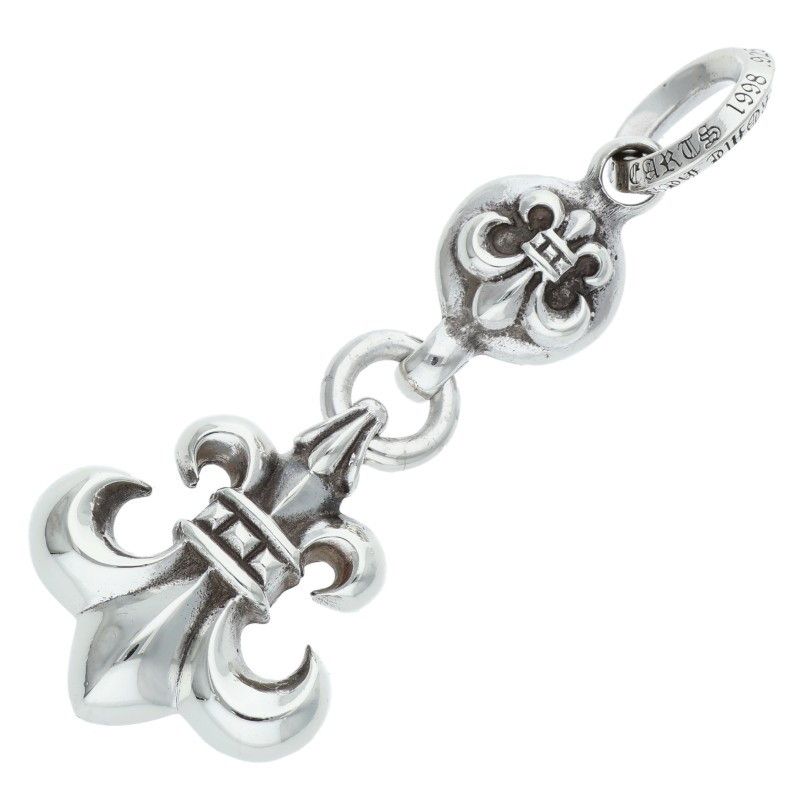  クロムハーツ 1 BALL BS FLEUR 1ボールBSフ チャーム シルバーネックレストップ メンズ ネックレス アクセサリー