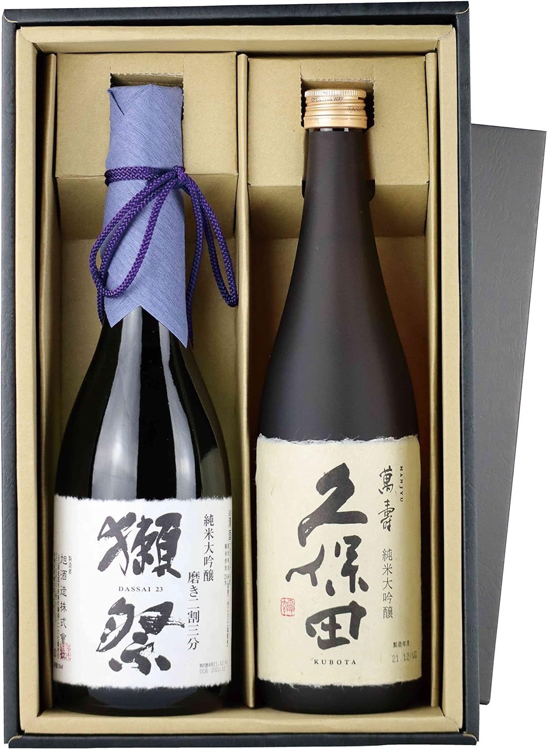 日本酒 飲み比べセット (獺祭 純米大吟釀 磨き二割三分 久保田 純米大吟醸 萬寿 720ml×2本)X001170J57/000550