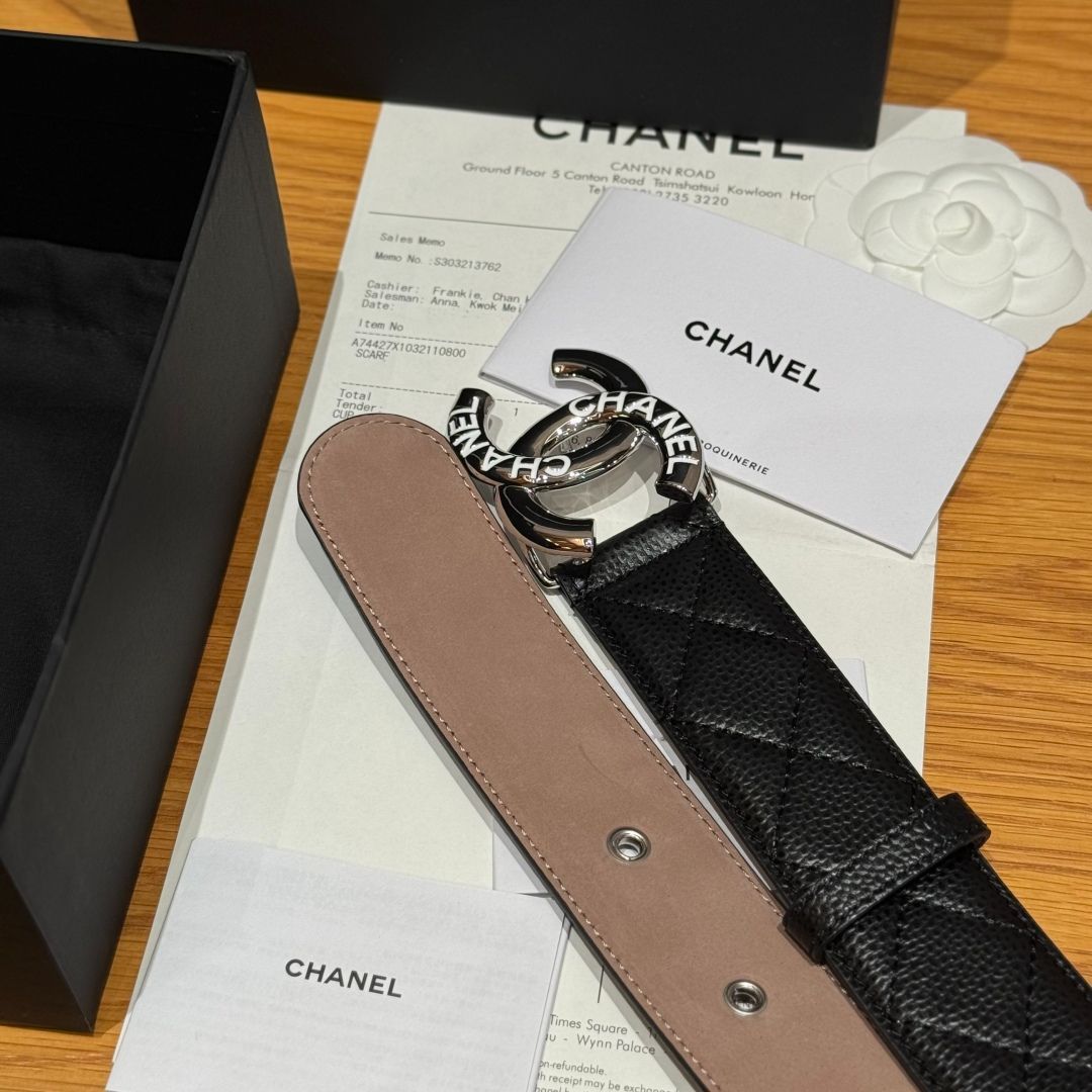 ウエストに気品のアクセント【CHANEL】ベルト ロゴが存在感☆】CHANEL ベルト (CHANEL/ベルト) 113826800【BUYMA】