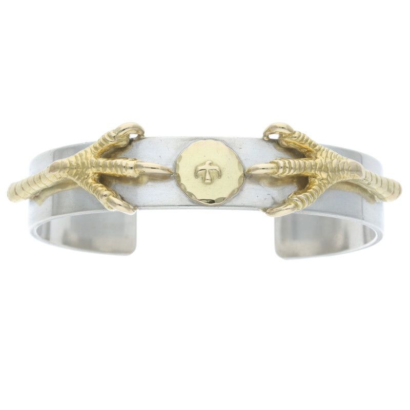 ゴローズ goro's 平打ちバングル M 美品 希少 ゴローズ 金爪付き平打ち S ブレスレット メンズ S ゴローズgoro\u0027s銀爪