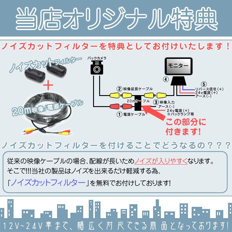 9インチ 4分割 オンダッシュモニター バックカメラ 3台セット 赤外線