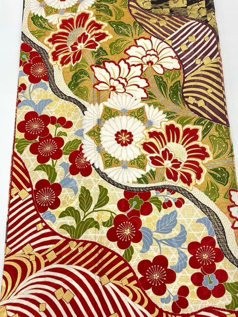 振袖 豪華 金駒 金彩 紋意匠 身丈160cm 撥水加工済 振袖 豪華 金駒 金彩 紋意匠 身丈160cm 撥水加工済