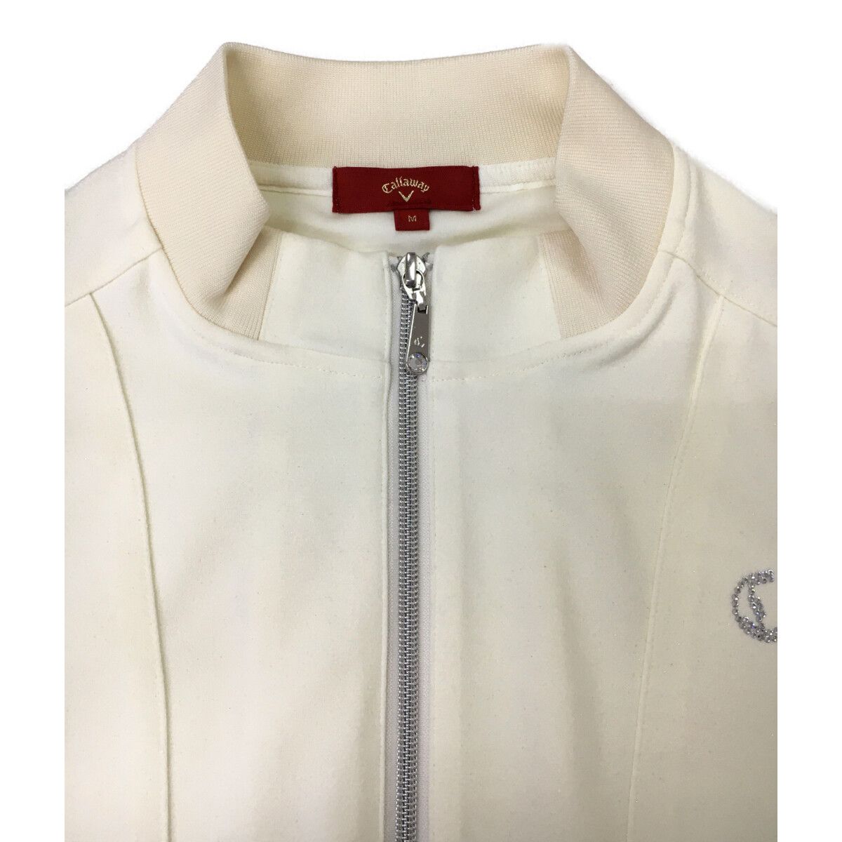 レディース キャロウェイ Callaway ブルゾン M 白 ホワイト ダブルジップ