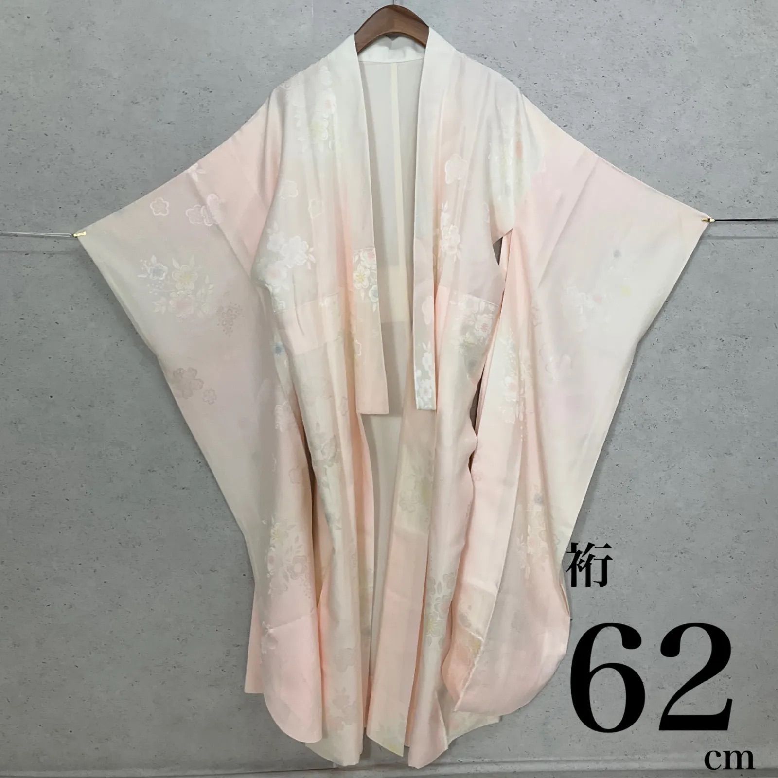 ◆kimono+one◆未使用同然◆振袖長襦袢◆袷◆袖無双◆近鉄◆正絹◆裄62肩丈122◆着物帯振袖袋帯礼装成人式結婚式振袖襦袢◆S1079