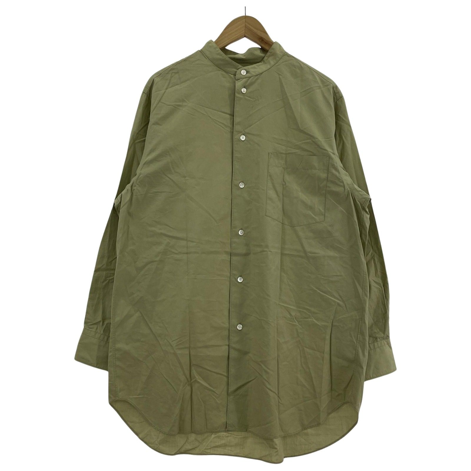 LOEFF コットン ブロード バンドカラーシャツ 1 グリ LOEFF コットン ブロード バンドカラーシャツ 1 グリ