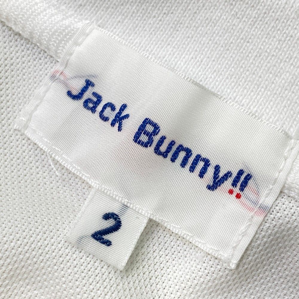 サイズ：2 JACK BUNNY ジャックバニー 半袖ポロシャツ 刺繍 総柄