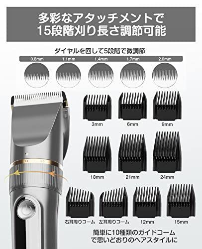 正規品販売 Silver gray バリカン2023新登場 USB充電式ヘアカッター