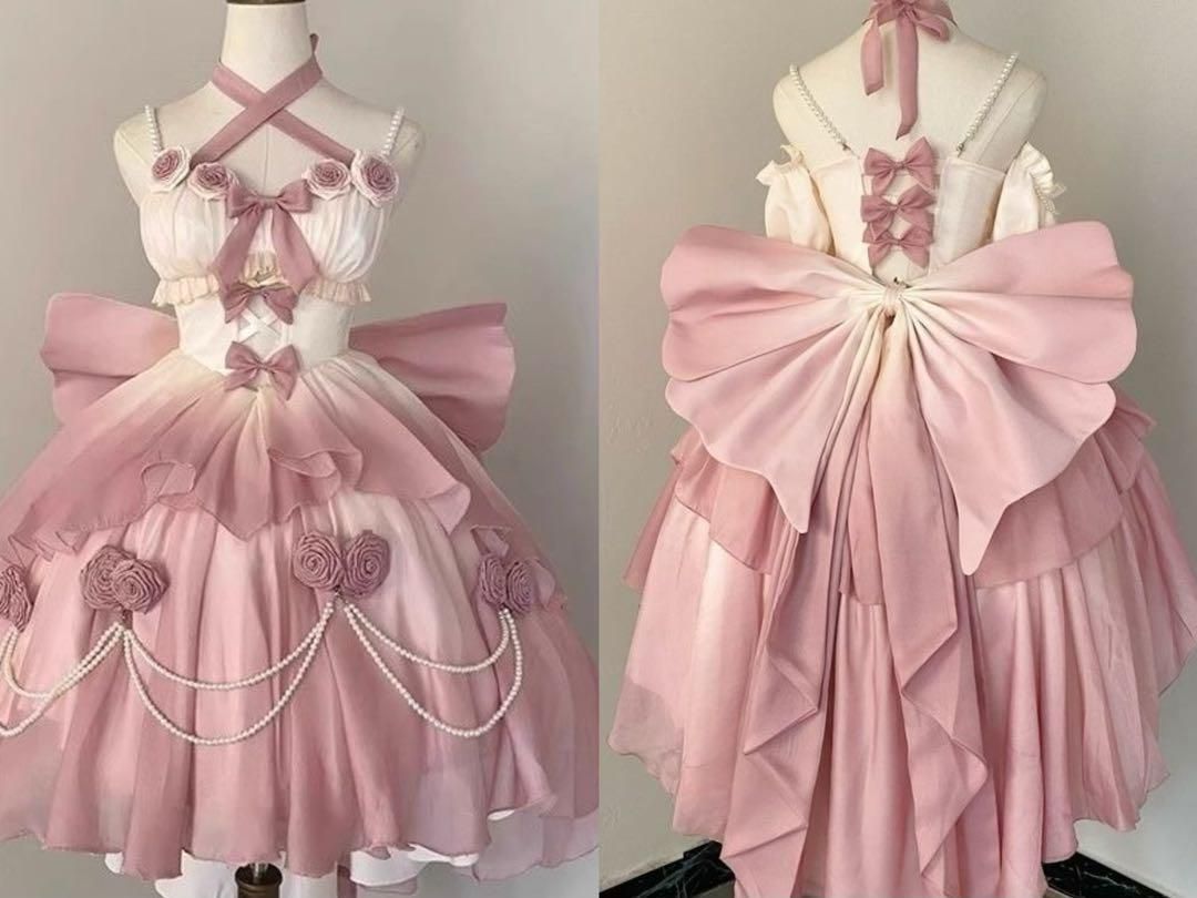ロリータワンピース 華ロリ ティアード コスプレ衣装 ゴシック