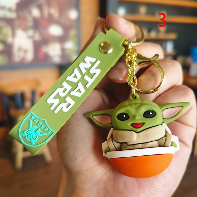 スター・ウォーズ】ベビーヨーダ バッグチャーム ゴム製 全4種対応（No