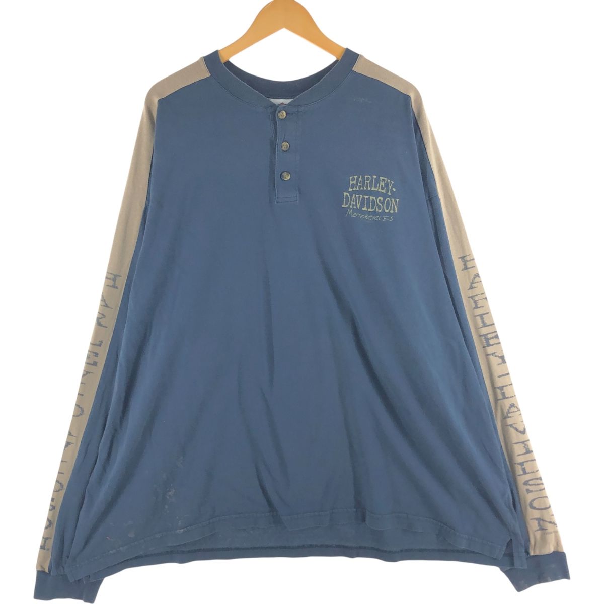 古着 ハーレーダビッドソン Harley-Davidson ヘンリーネック ロングT