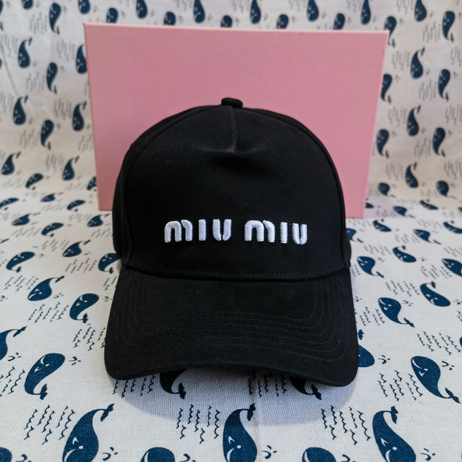 超人気美品☆MIU MIU ロゴキャップブラック