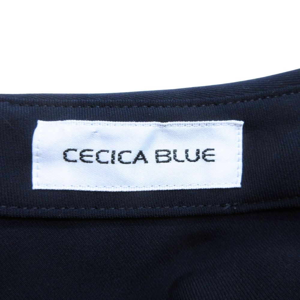 新品・47,300円☆CECICA BLUE/プリント柄ブラウス ◎サイズ40 ベストセラー柄】【接触冷感】【ウォッシャブル】オプティカル