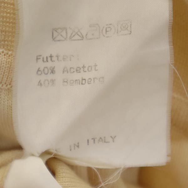 シャネル イタリア製 ミニ丈 ウールニット スカート 40 オフホワイト