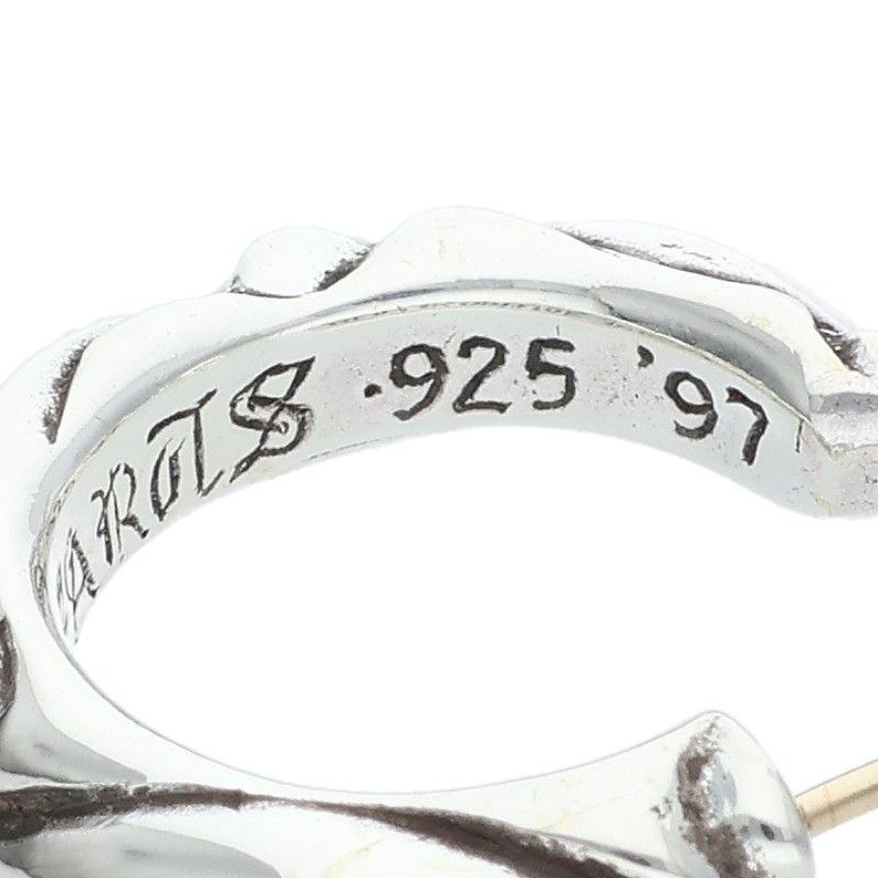 スクロールフープ シルバーピアス